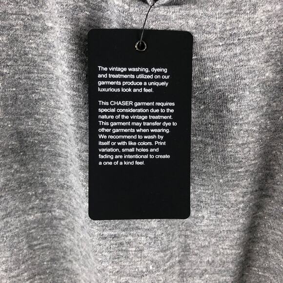 Chaser Gray Triblend Jersey Deconstructed Long Sleeve Hi-Lo Dolman Pockets Dress - Picture 8 of 8